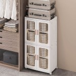 Vanity Storage Station White 53*36*106cm 2 layers -6930327 COSMETIC STORAGE BOXES