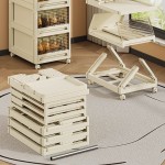 Vanity Storage Station 5 drawers Beige 40*32*144cm - 6930349 COSMETIC STORAGE BOXES