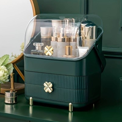 Professional beauty case and Makeup Storage Box Green -6930294