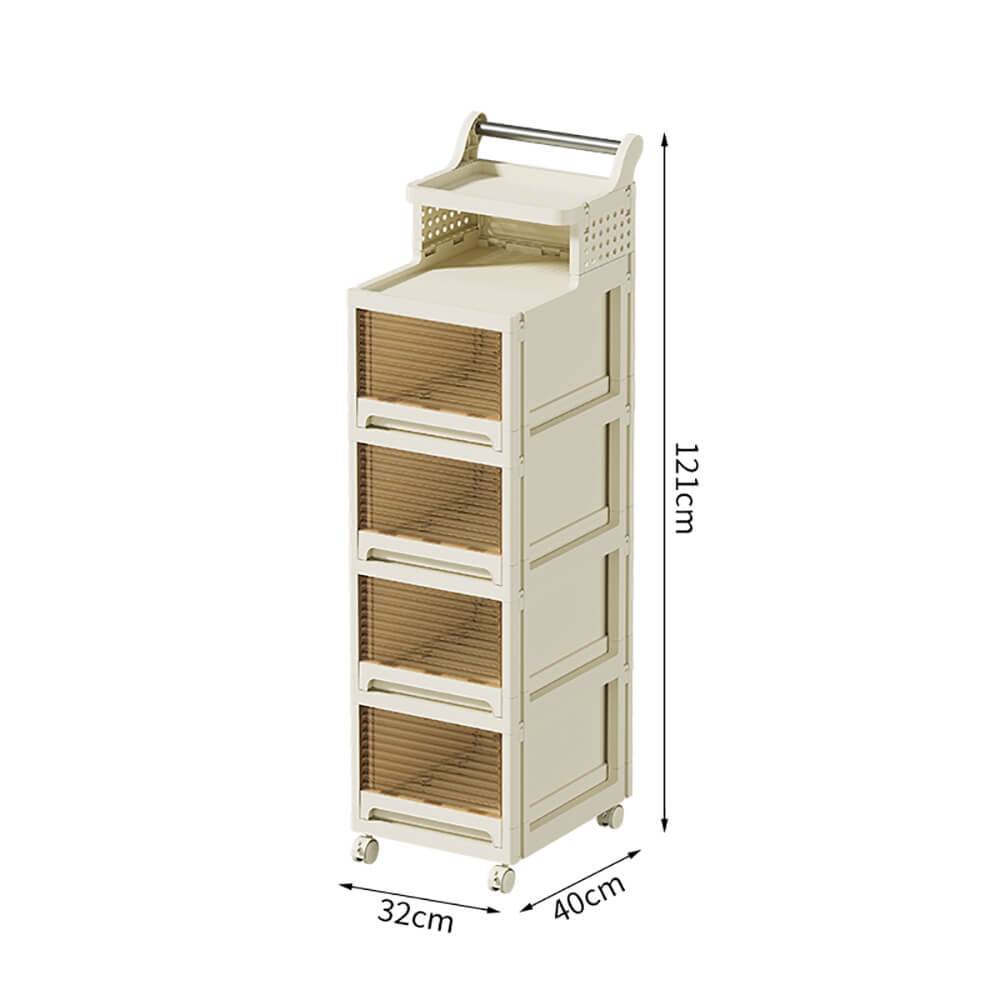 Vanity Storage Station 4 drawers Beige 40*32*121cm -6930348 COSMETIC STORAGE BOXES