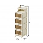 Vanity Storage Station 4 drawers Beige 40*32*121cm -6930348 COSMETIC STORAGE BOXES