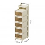 Vanity Storage Station 5 drawers Large Beige 49*36*144cm - 6930352 COSMETIC STORAGE BOXES