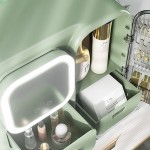 Makeup storage box with Led smart touch Mirror Green - 6930258