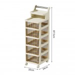 Vanity Storage Station 5 drawers Beige 34*28*87.5cm -6930341 COSMETIC STORAGE BOXES