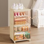 Professional Storage Station 2 Layers Beige 41*34.5*71cm - 6930371 COSMETIC STORAGE BOXES