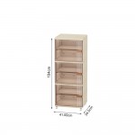 Professional Storage Station 3 Layers Beige 41*34.5*104cm - 6930372 COSMETIC STORAGE BOXES