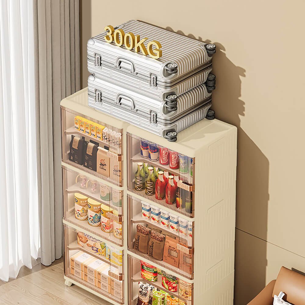 Professional Storage Station 3 Layers Beige 41*34.5*104cm - 6930372 COSMETIC STORAGE BOXES