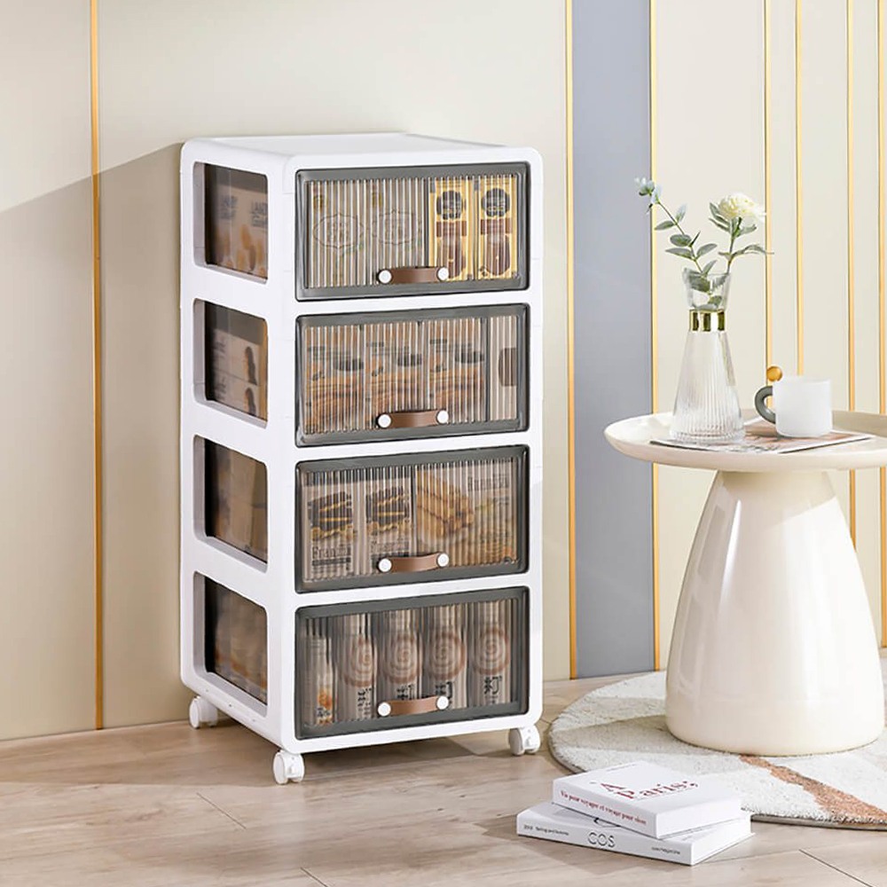 Professional Storage Station Large 4 Layers White 43*41*85cm - 6930377 COSMETIC STORAGE BOXES