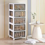 Professional Storage Station Large 5 Layers White 43*41*105cm - 6930378 COSMETIC STORAGE BOXES