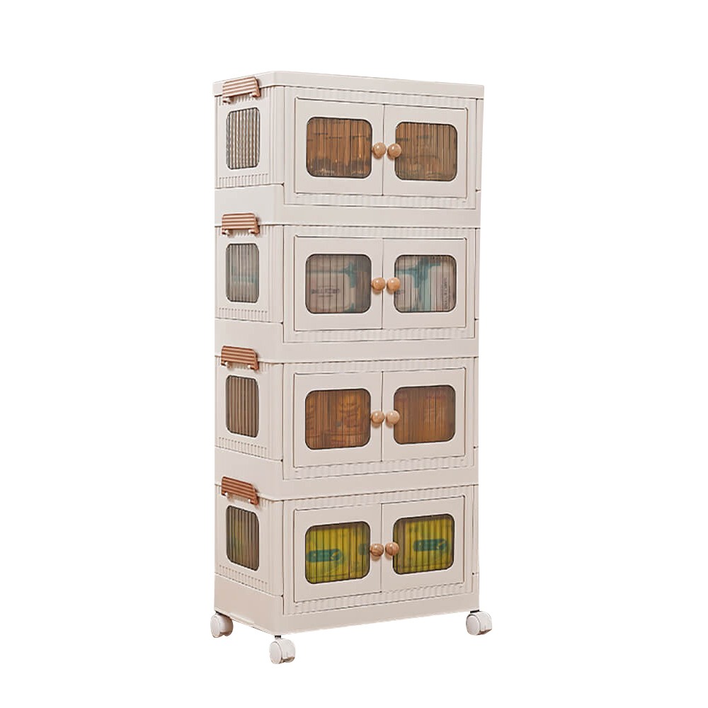 Storage Boxes 4 Layers Beige 46*27*99cm - 6930379 COSMETIC STORAGE BOXES