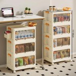 Professional Storage Station 4 Layers Beige 56*36*117cm - 6930380 COSMETIC STORAGE BOXES