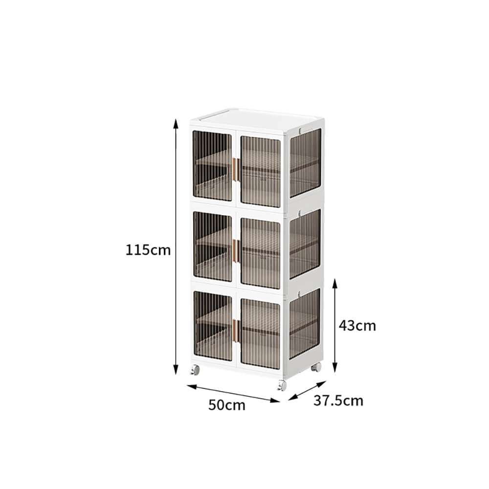 Professional Storage Station 3 Layers White  50*37.5*115cm - 6930393 COSMETIC STORAGE BOXES