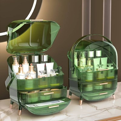 Professional beauty case and Makeup Storage Box Clear Green -6930300
