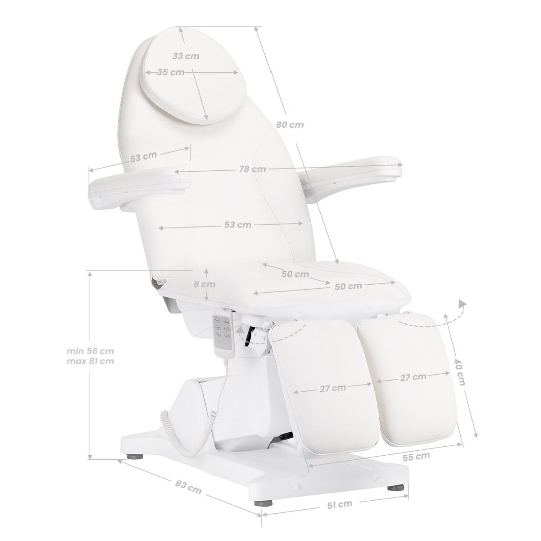 Professional electric aesthetic chair with 3 motors  - 0146499 CHAIRS WITH ELECTRIC LIFT