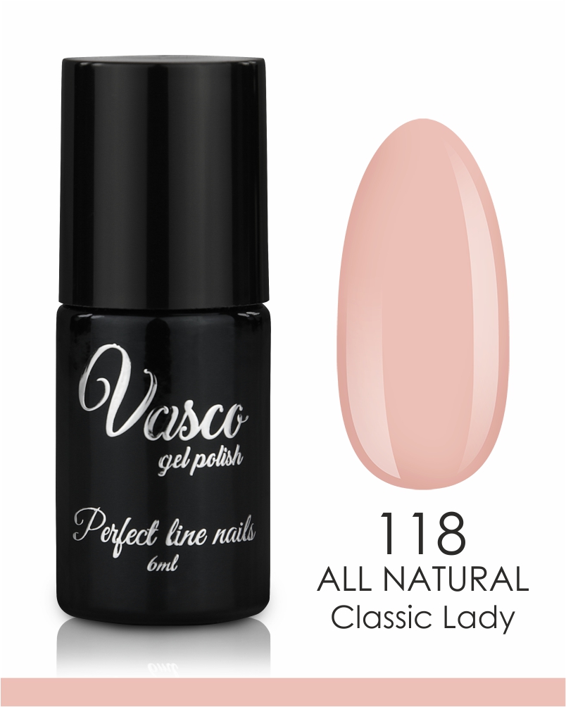 Vasco all natural 118 semi-permanent varnish classic lady 6ml - 8110118 VASCO GEL POLISH ALL COLOR CHART