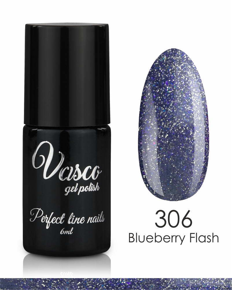 Vasco shine & shade 306 semi-permanent varnish blueberry flash 6ml - 8110306 VASCO GEL POLISH ALL COLOR CHART