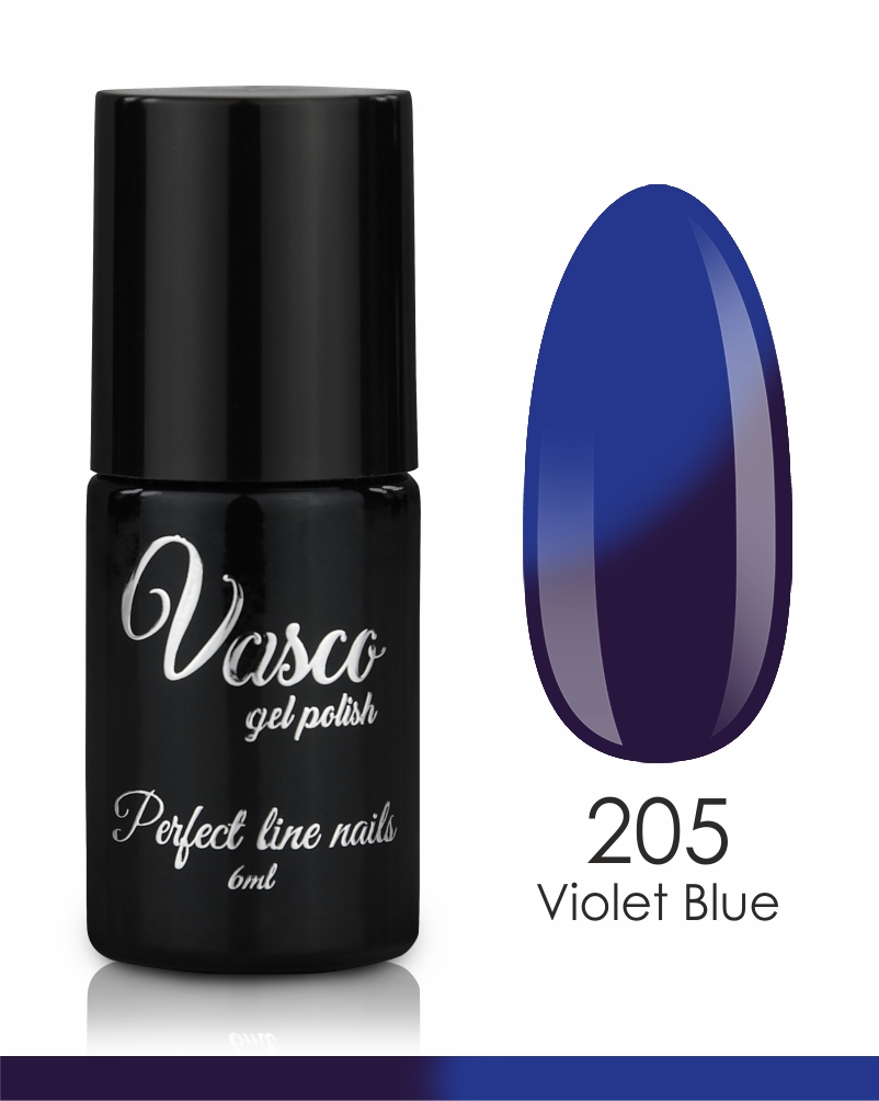 Vasco thermo color 205 semi-permanent varnish violet blue 6ml - 8110205 VASCO GEL POLISH ALL COLOR CHART