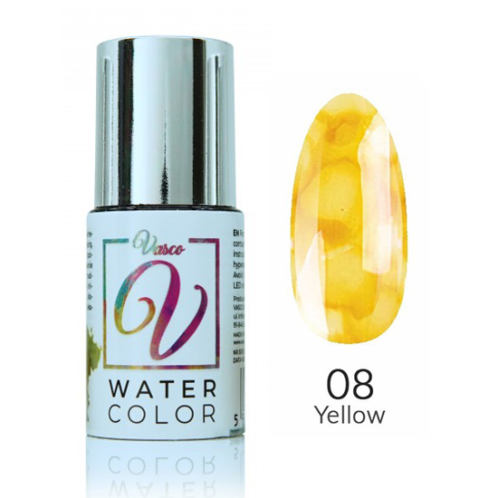 Vasco water color yellow 08 semi-permanent varnish 7ml - 8111371 VASCO GEL POLISH ALL COLOR CHART