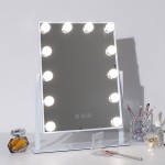 Led Hollywood Mirror with 12 Lamps 30x41cm-6900218