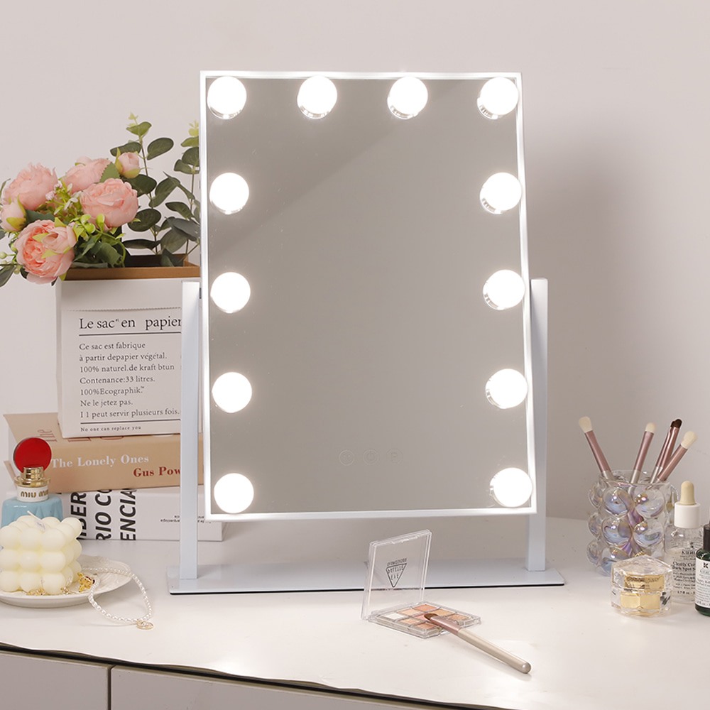 Led Hollywood Mirror with 12 Lamps 30x41cm-6900218